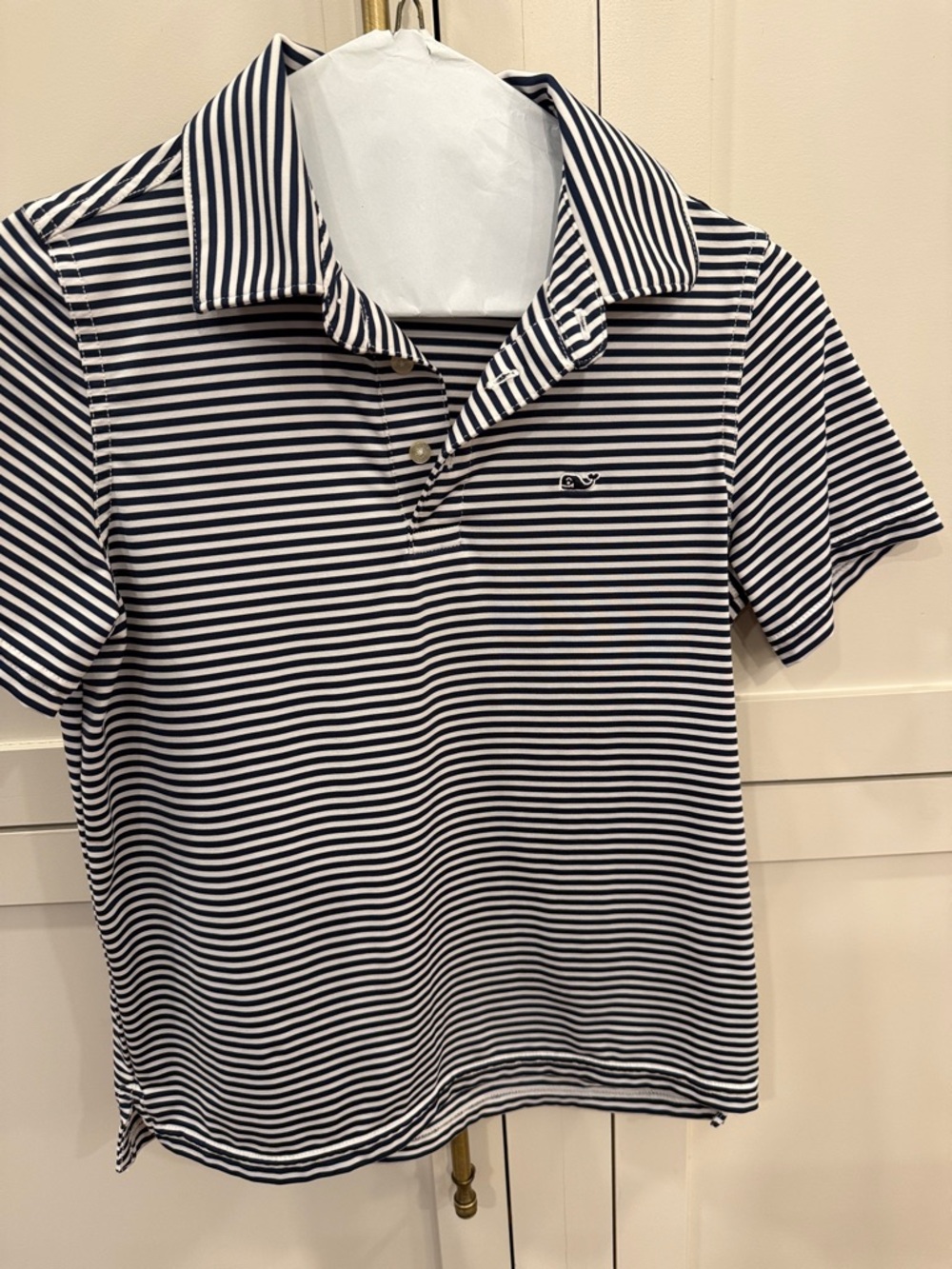 Vineyard Vine Boys Navy & White Striped Polo Shirt